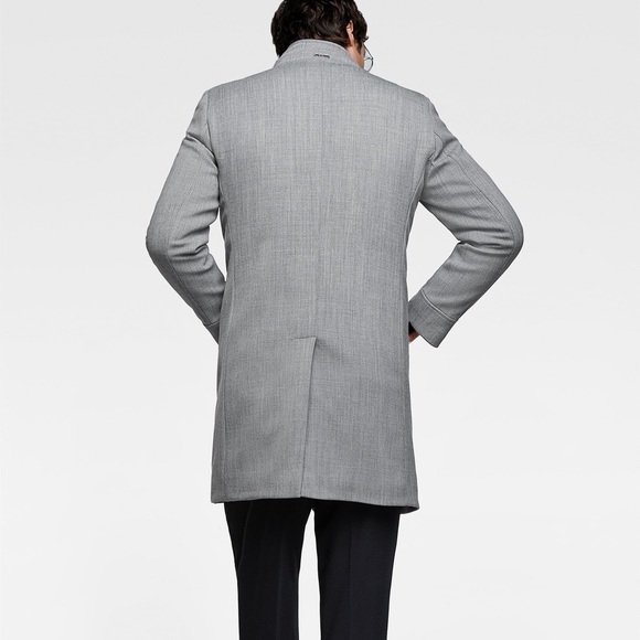 ZARA MAN GRAY COAT BRAND NEW WITH TAGS MEDIUM - Picture 5 of 11
